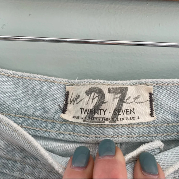 Free People Maggie Straight Jean in Paradise Blue NWT 27 - Picture 13 of 15
